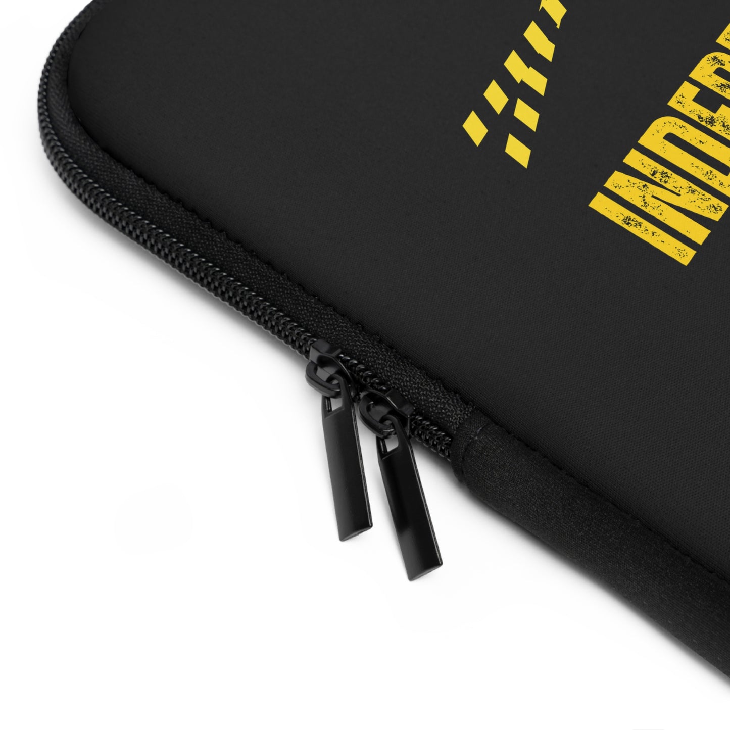 Laptop Sleeve (Black) | Independent Thinker | Stylish Tech Case, Gift for Students, Writers, Creatives, Gender-Neutral Design, Unique Laptop Pouch