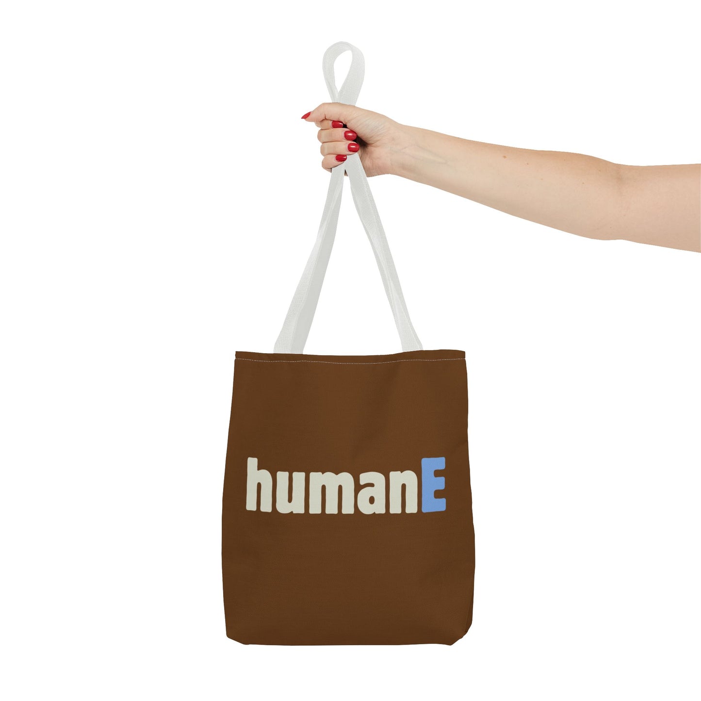 Tote Bag (Brown) | humanE | Design for Book Lovers, Students, Teachers, Gifts, Everyday Use