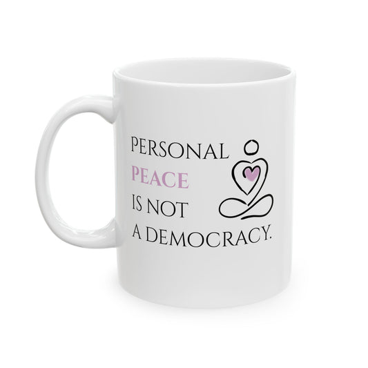 Ceramic Mug, 11oz, both sides | Peace