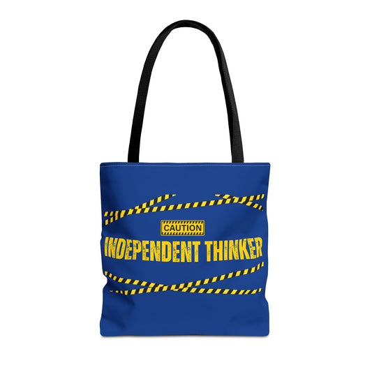 Tote Bag (Blue) | Independent Thinker | Design for Book Lovers, Students, Teachers, Gifts, Everyday Use