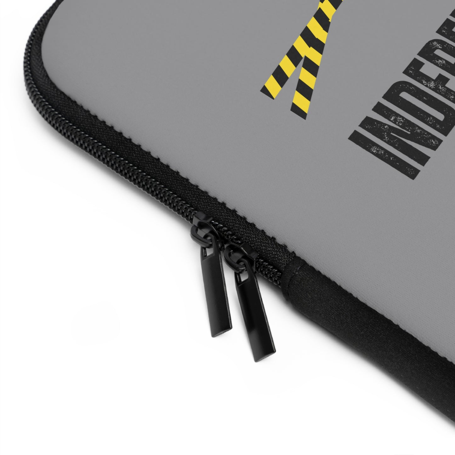 Laptop Sleeve (Grey) | Independent Thinker | Stylish Tech Case, Gift for Students, Writers, Creatives, Gender-Neutral Design, Unique Laptop Pouch