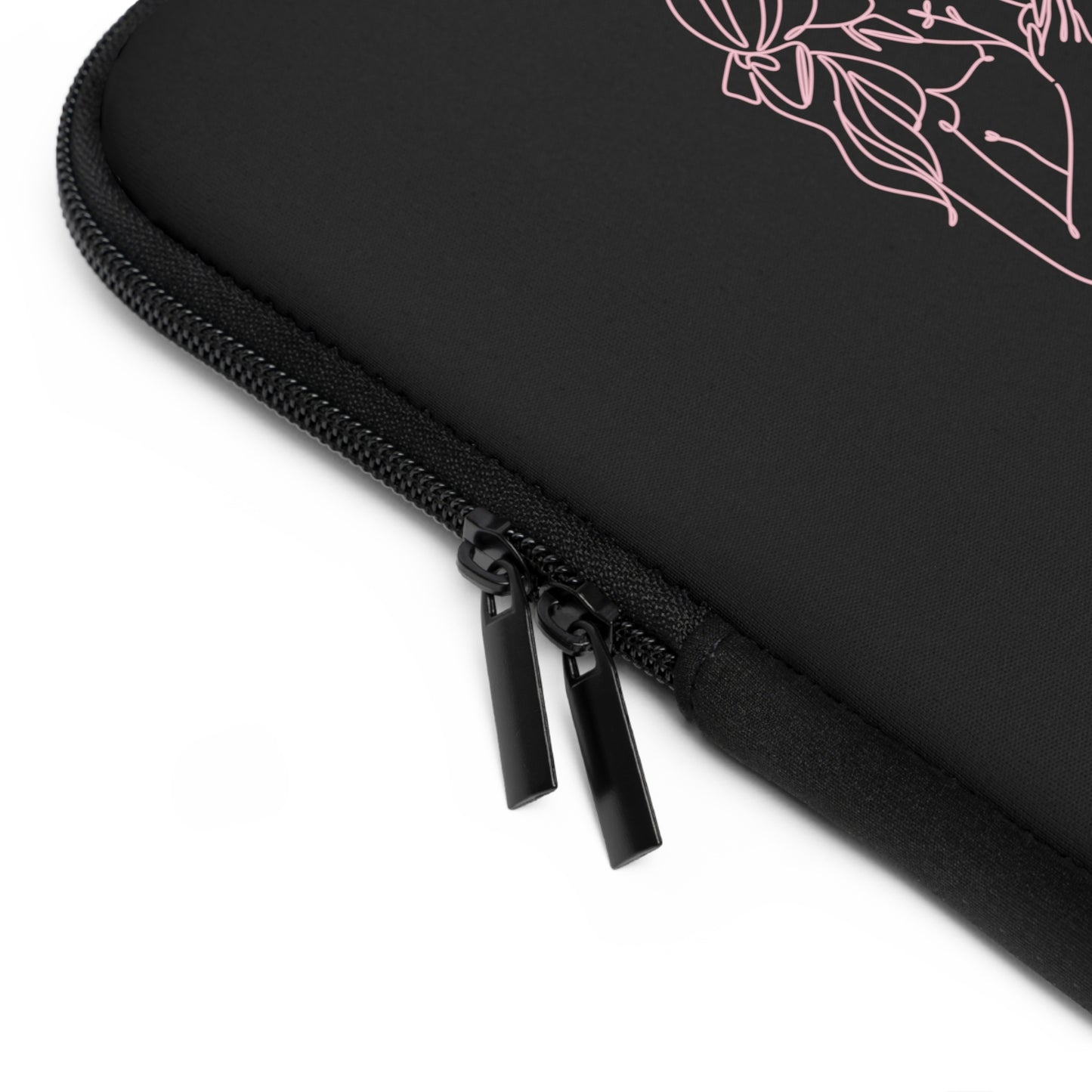 Laptop Sleeve (Black) | Insatiably Curious | Stylish Tech Case, Gift for Students, Writers, Creatives, Unique Laptop Pouch