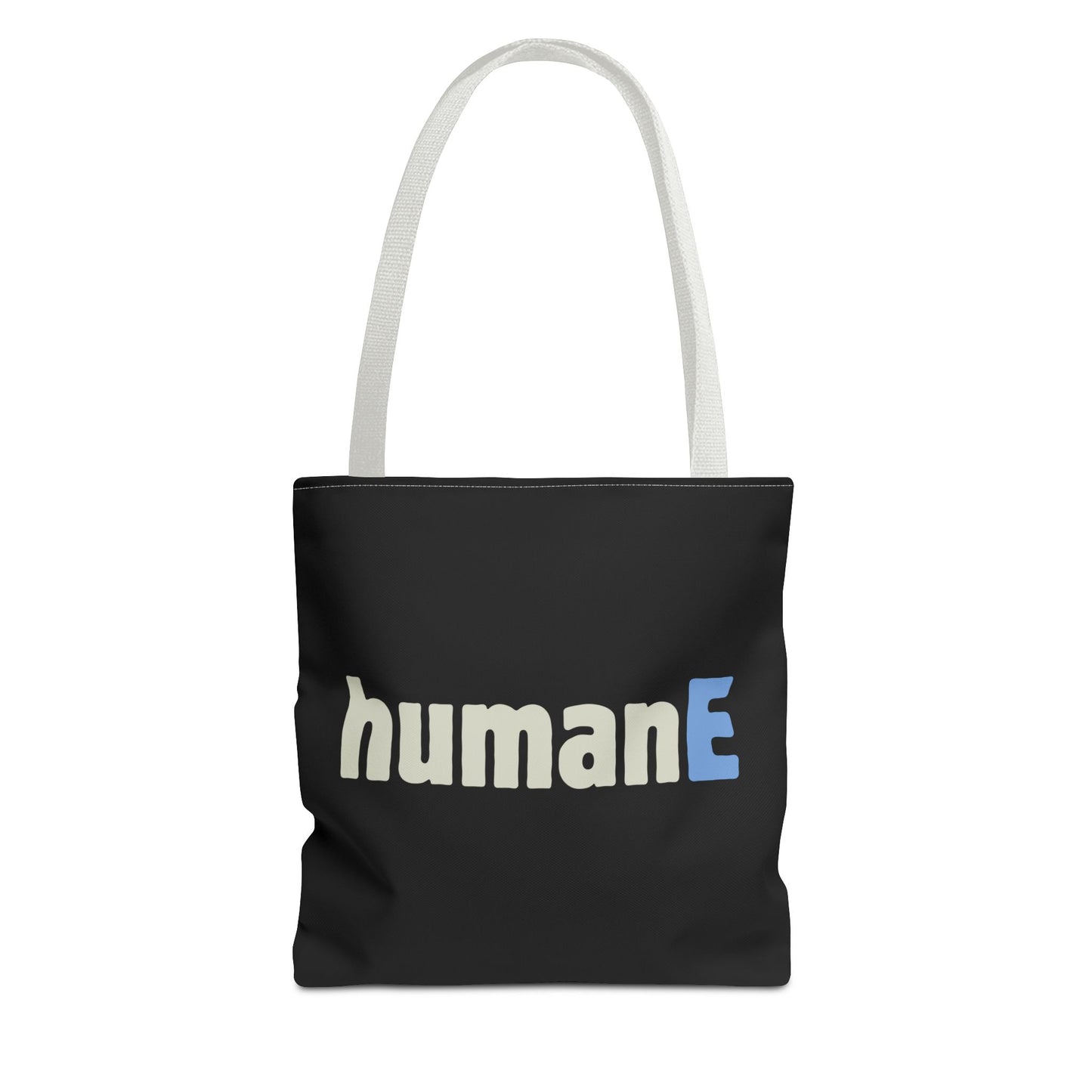 Tote Bag (Black) | humanE | Design for Book Lovers, Students, Teachers, Gifts, Everyday Use