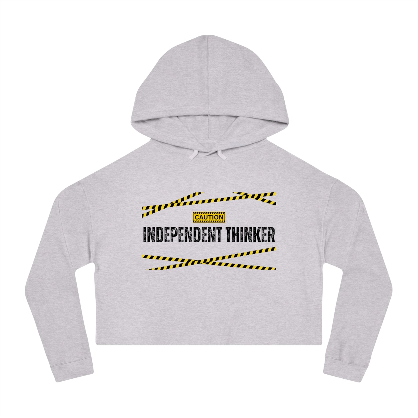 Women’s Cropped Hooded Sweatshirt | Independent Thinker (Front print)