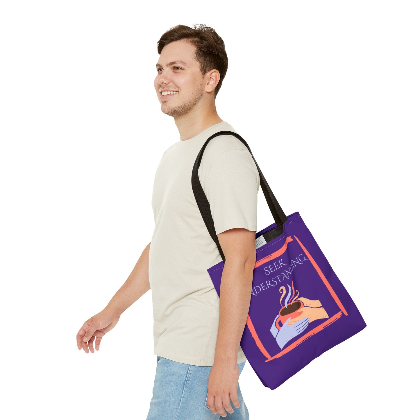 Tote Bag (Purple) | Understanding | Design for Book Lovers, Students, Teachers, Gifts, Everyday Use