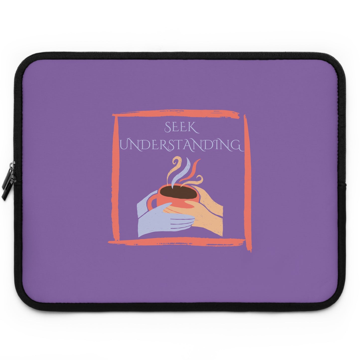 Laptop Sleeve (Purple) | Understanding | Stylish Tech Case, Gift for Students, Writers, Creatives, Gender-Neutral Design, Unique Laptop Pouch
