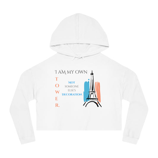 Women’s Cropped Hooded Sweatshirt | Tower (Front print)