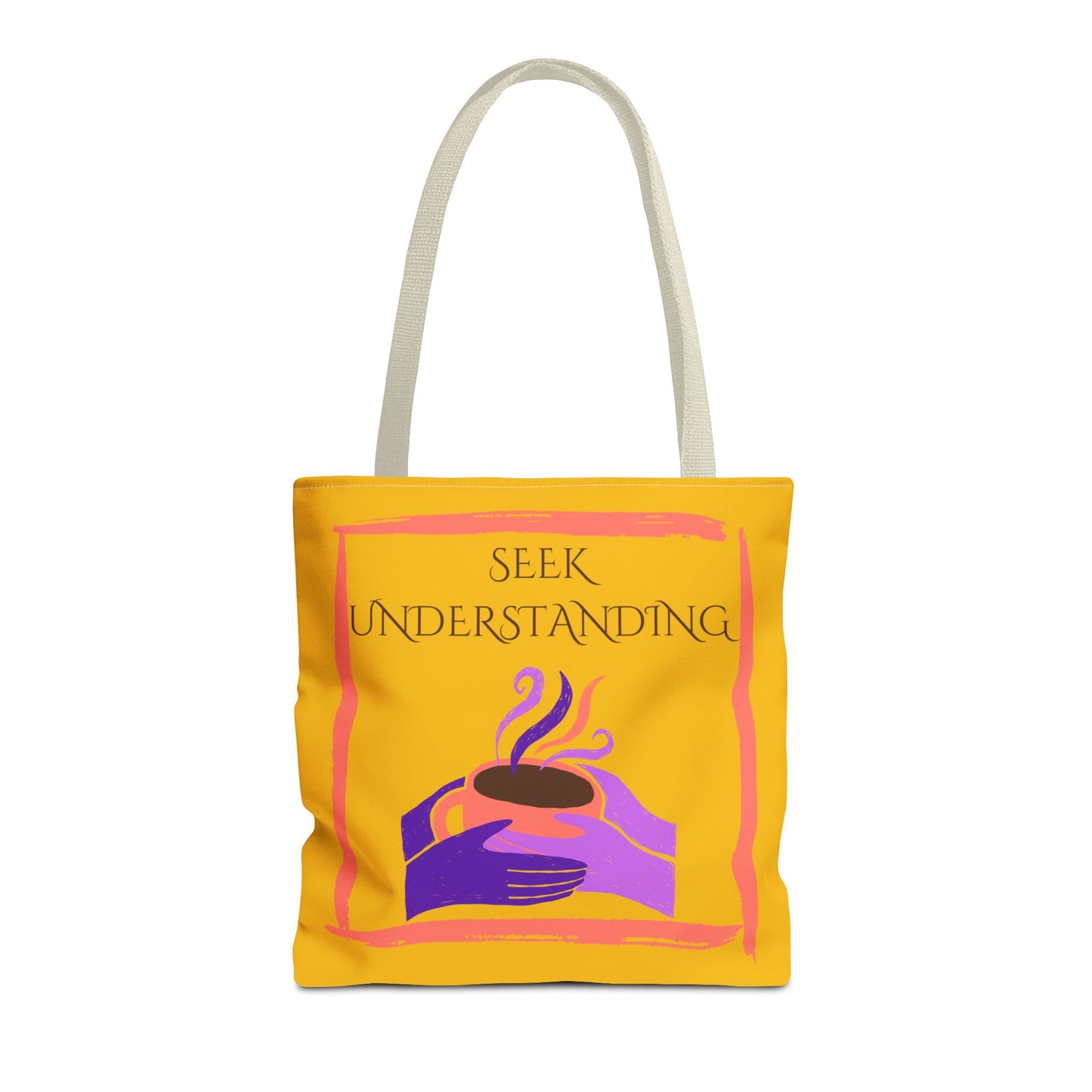 Tote Bag (Yellow) | Understanding | Design for Book Lovers, Students, Teachers, Gifts, Everyday Use