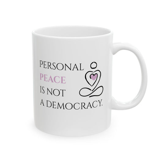 Ceramic Mug, 11oz, both sides | Peace