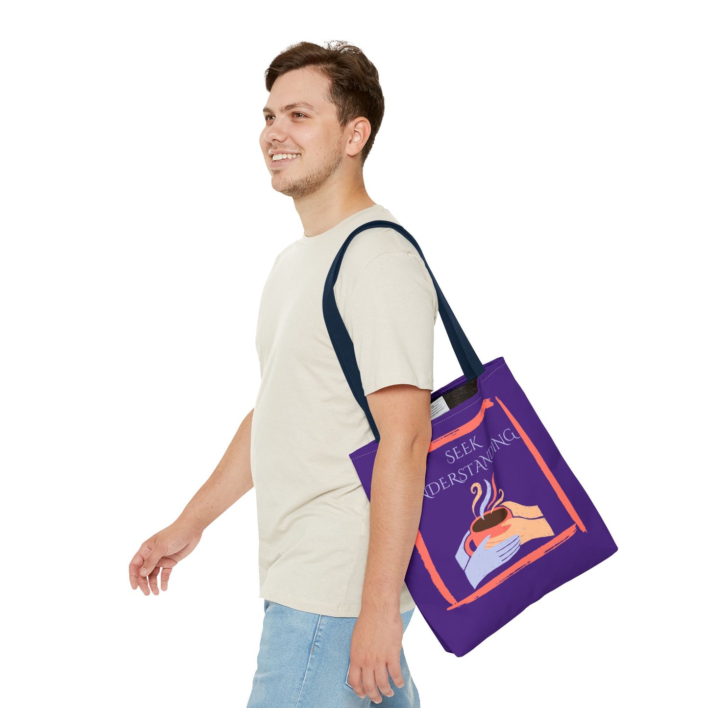 Tote Bag (Purple) | Understanding | Design for Book Lovers, Students, Teachers, Gifts, Everyday Use