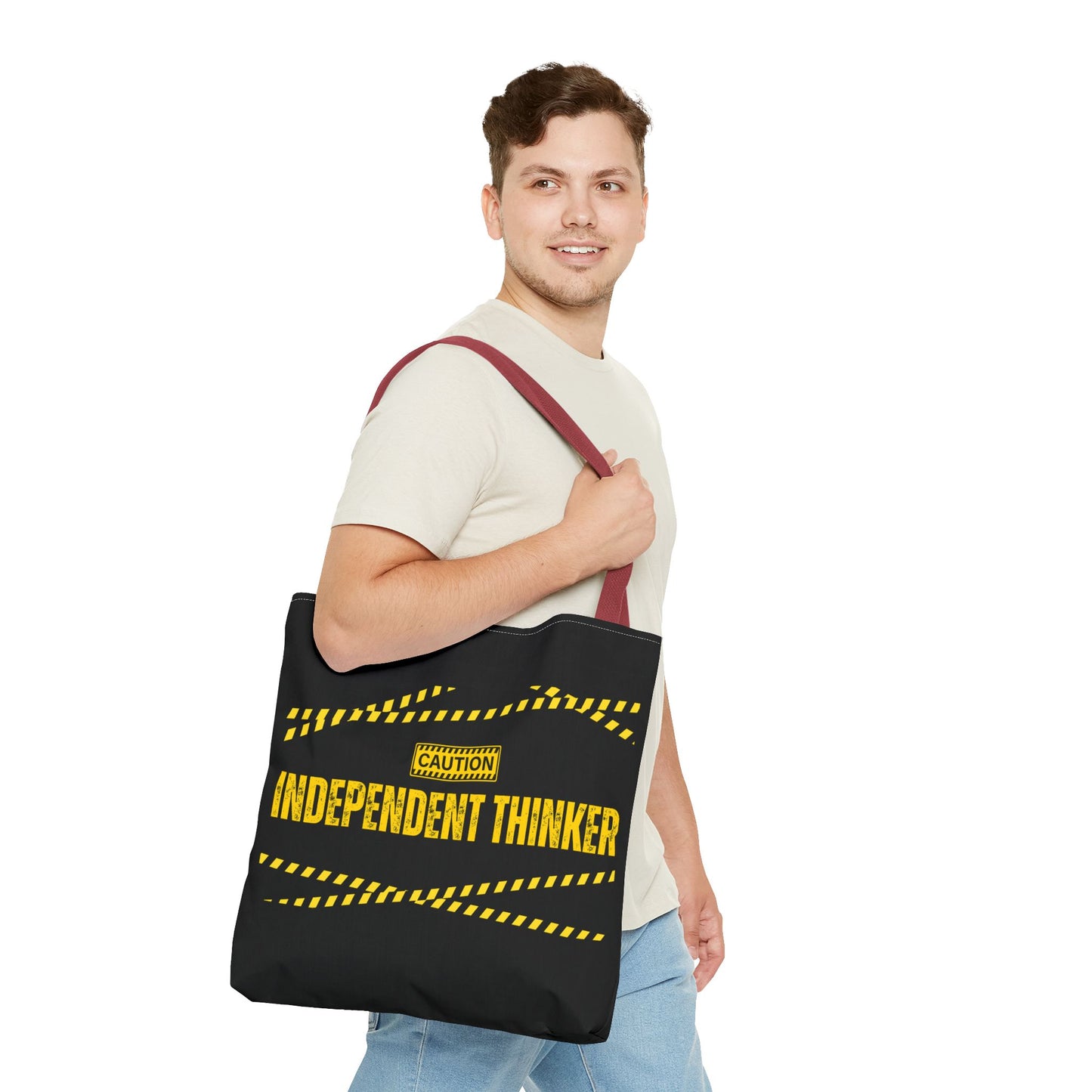 Tote Bag (Black) | Independent Thinker | Design for Book Lovers, Students, Teachers, Gifts, Everyday Use
