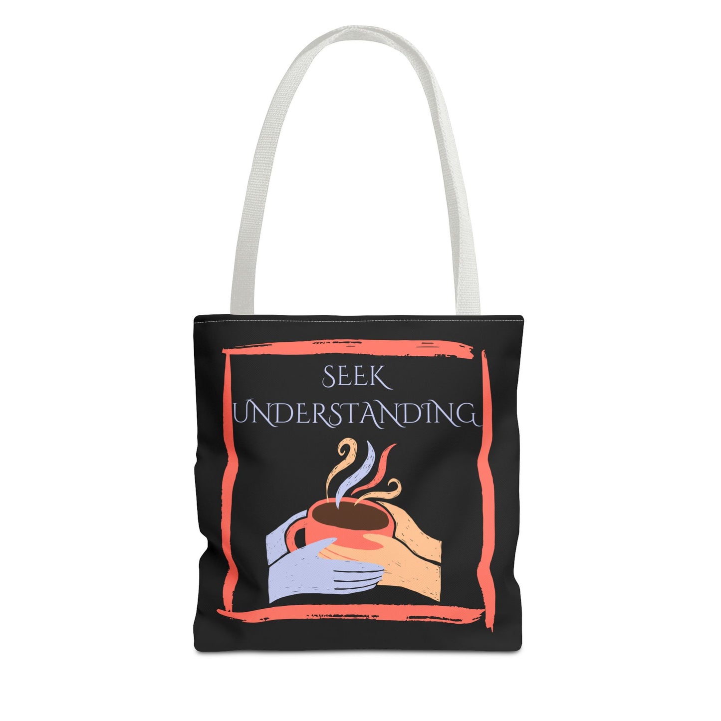 Tote Bag (Black) | Understanding | Design for Book Lovers, Students, Teachers, Gifts, Everyday Use