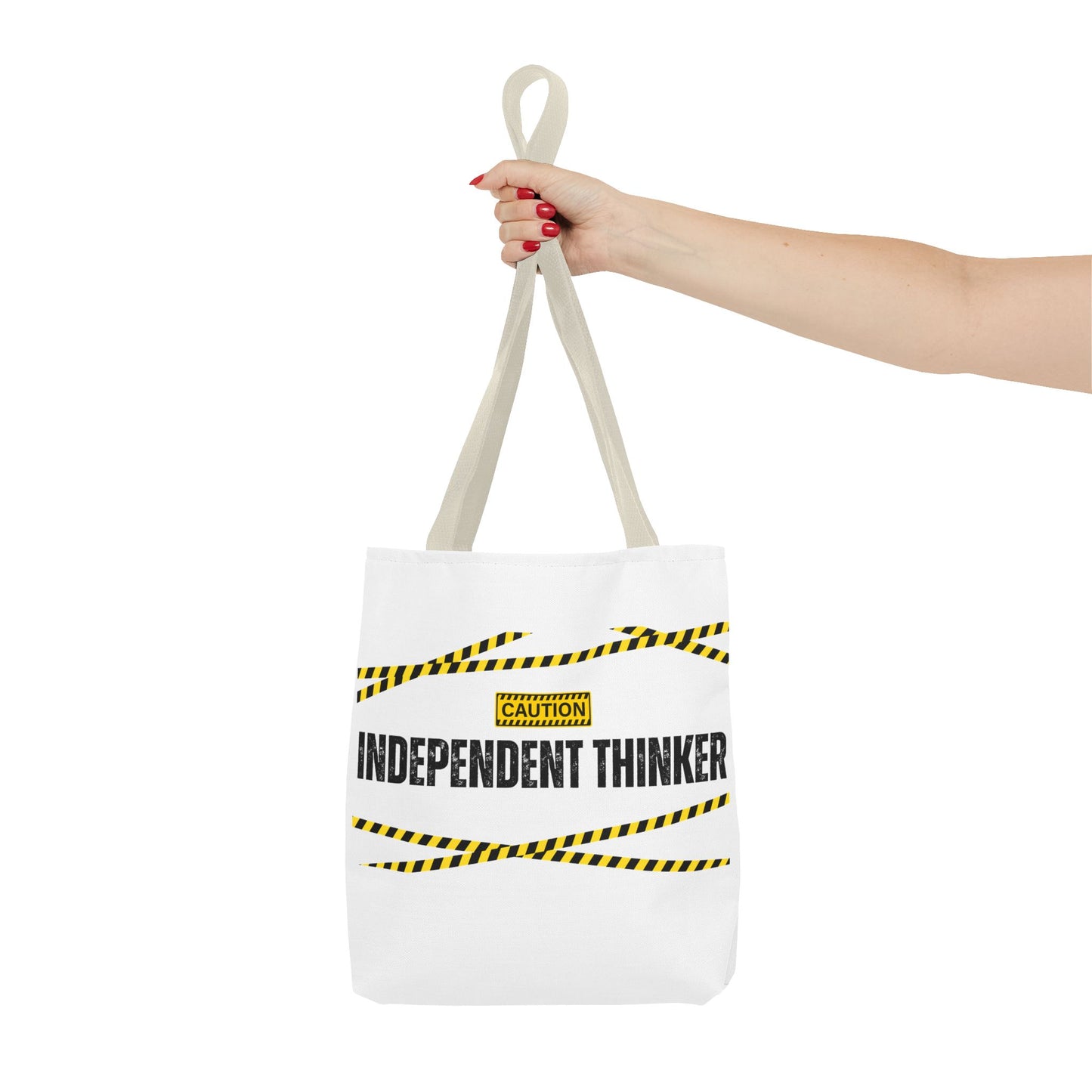 Tote Bag (White) | Independent Thinker | Design for Book Lovers, Students, Teachers, Gifts, Everyday Use