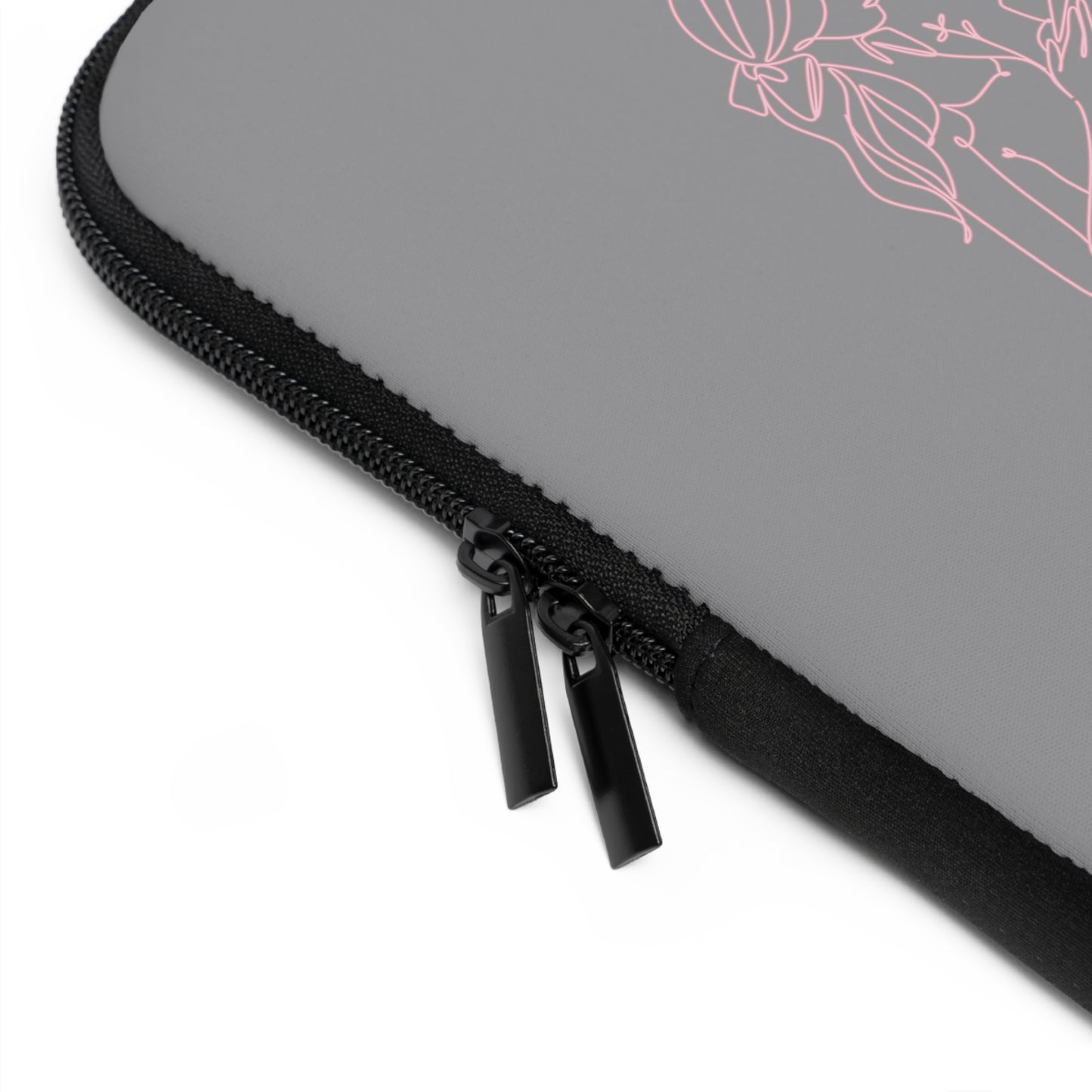 Laptop Sleeve (Grey) | Insatiably Curious | Stylish Tech Case, Gift for Students, Writers, Creatives, Unique Laptop Pouch