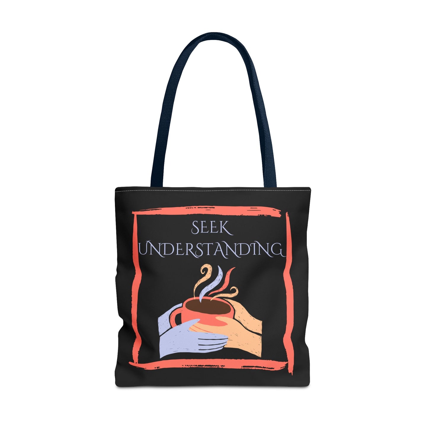 Tote Bag (Black) | Understanding | Design for Book Lovers, Students, Teachers, Gifts, Everyday Use