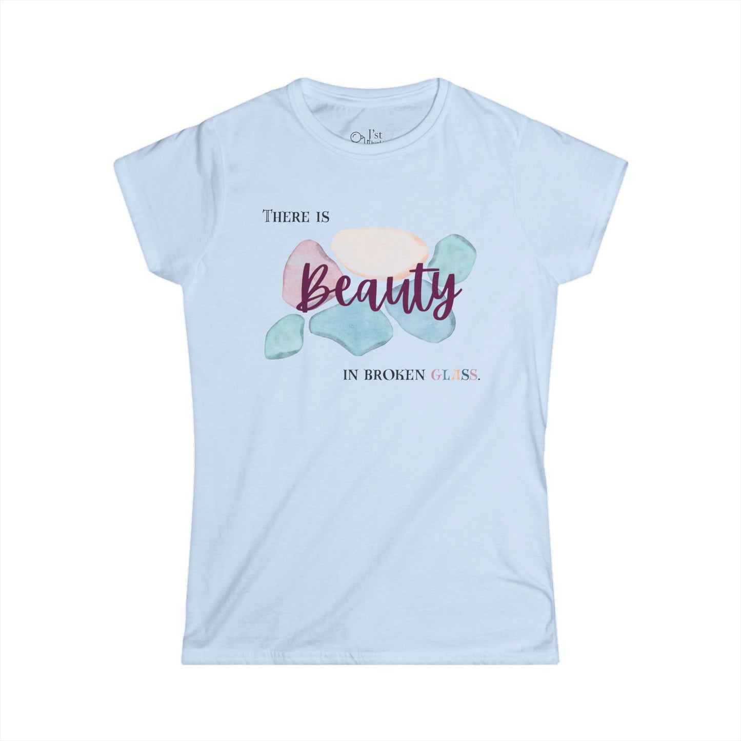 Women's Graphic T-Shirt | Beauty in Broken Glass | Casual Everyday Wear
