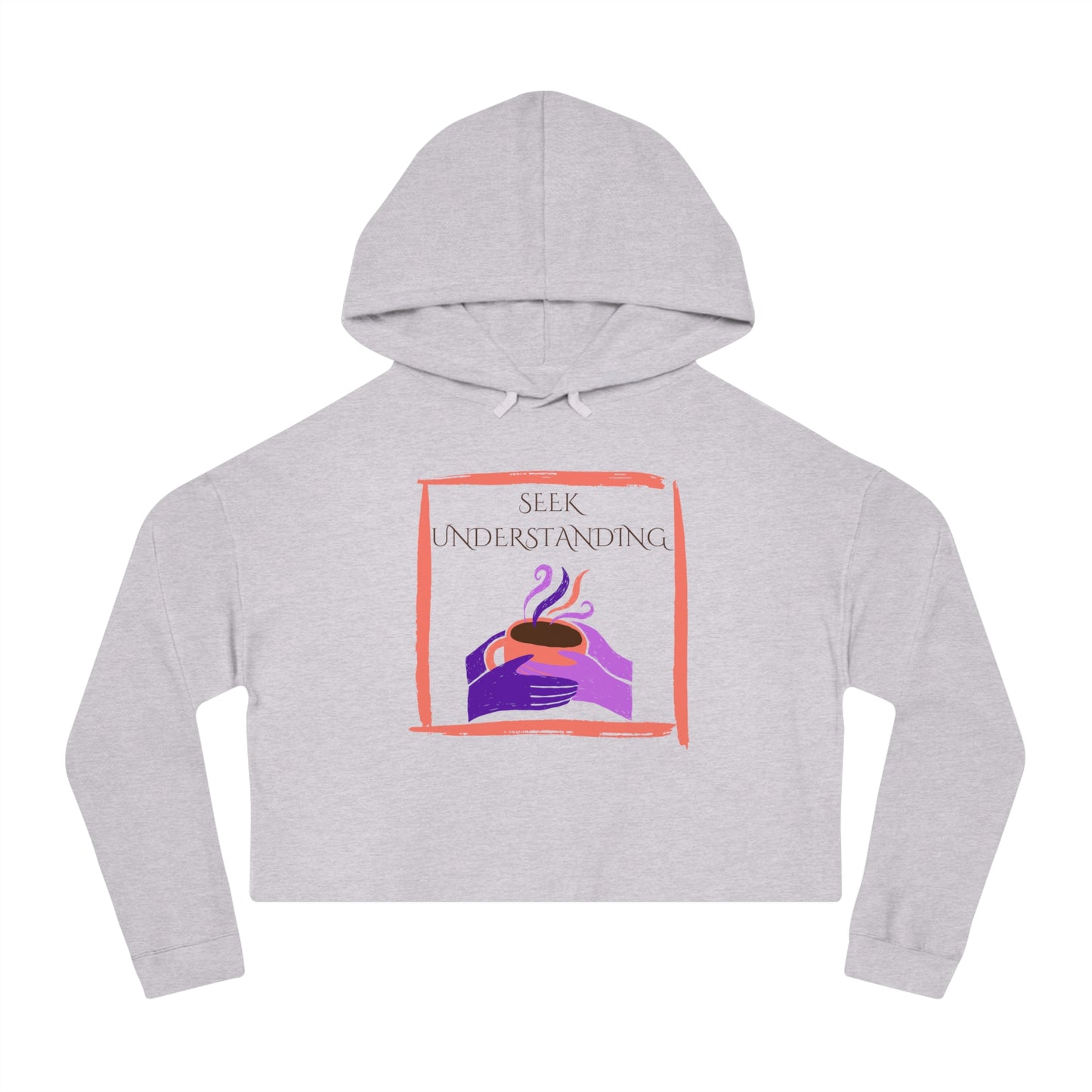Women’s Cropped Hooded Sweatshirt | Understanding (Front print)