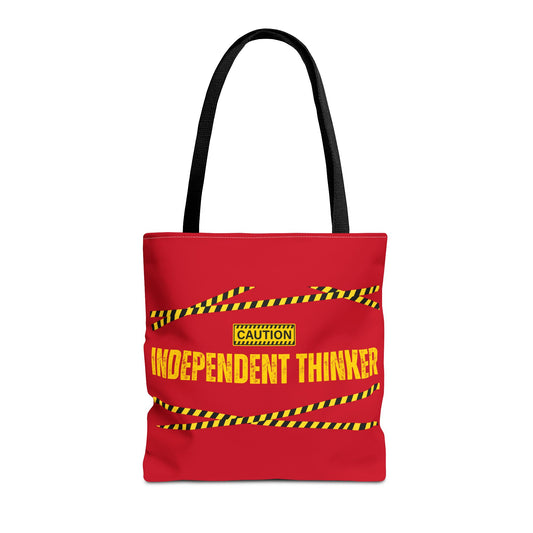 Tote Bag (Red) | Independent Thinker | Design for Book Lovers, Students, Teachers, Gifts, Everyday Use