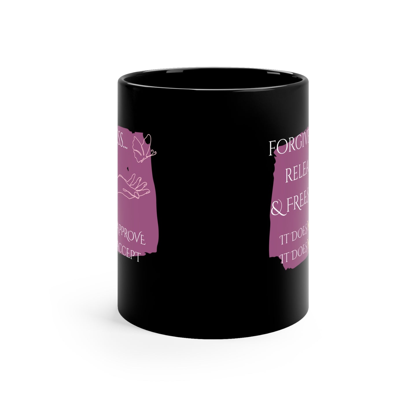 Black Coffee Mug, 11oz, both sides | Forgiveness
