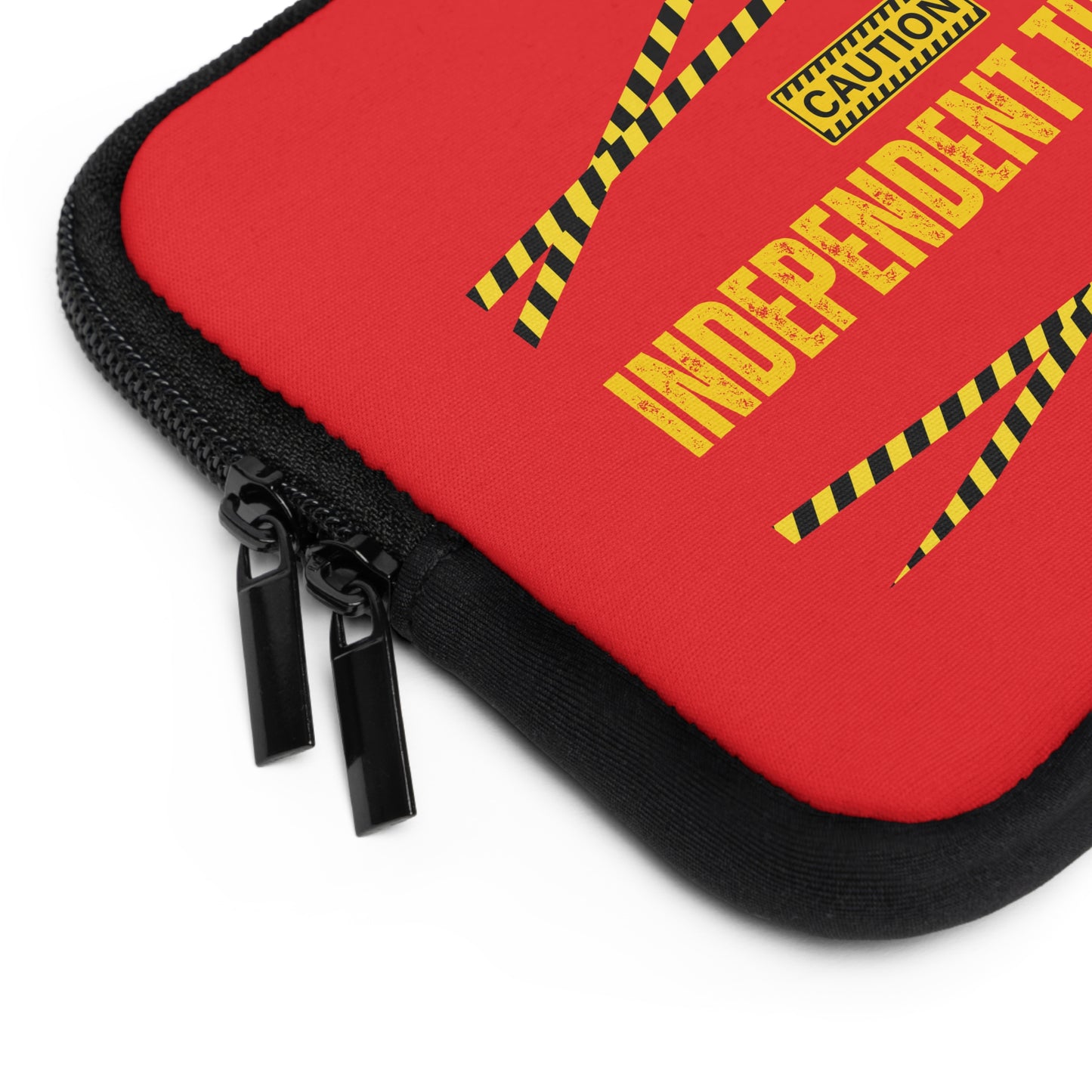 Laptop Sleeve (Red) | Independent Thinker | Stylish Tech Case, Gift for Students, Writers, Creatives, Gender-Neutral Design, Unique Laptop Pouch