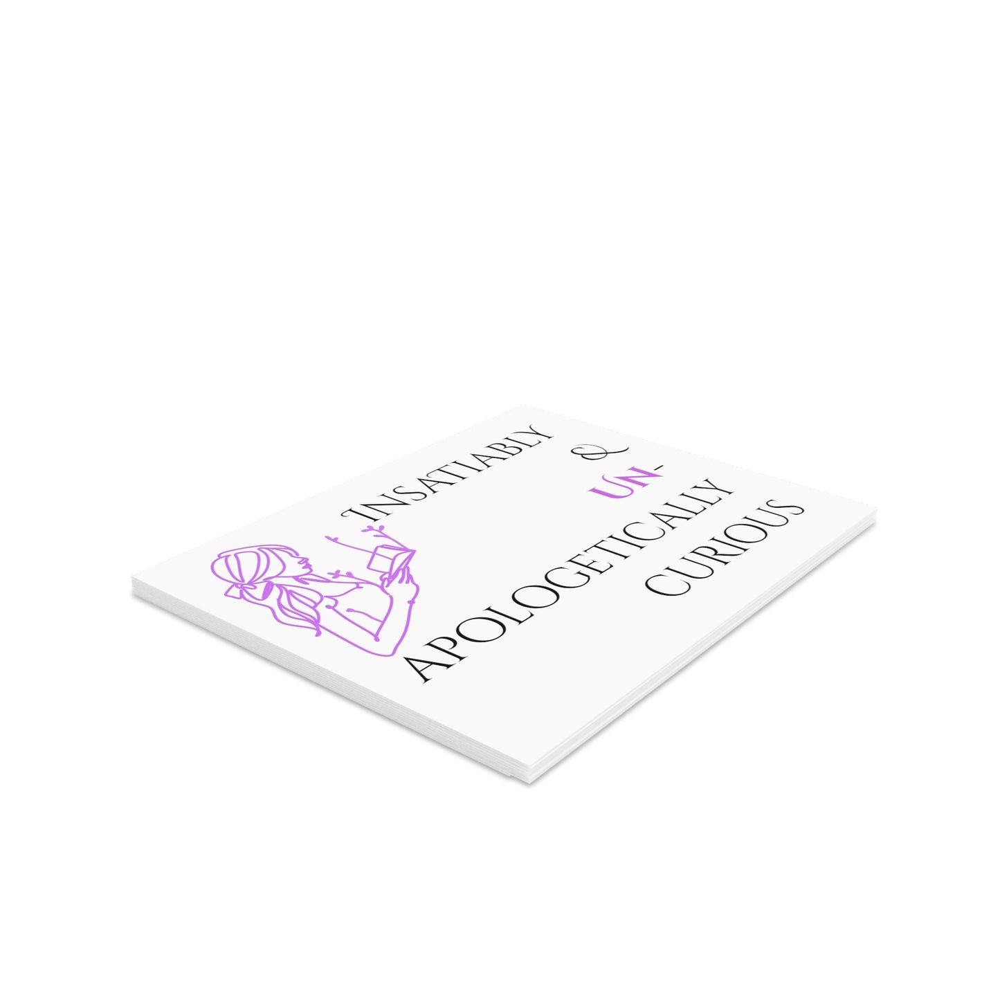 Artistic Greeting Cards Set | 8 Cards, Inspirational Text, Perfect for All Occasions, Handmade Card Set, Unique Stationery | Insatiably Curious