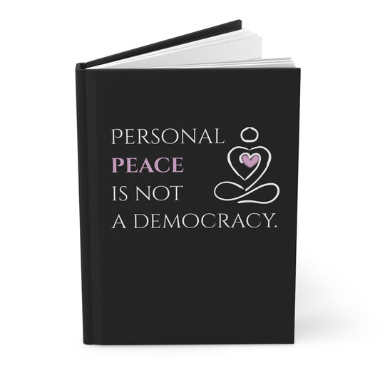 Hardcover Journal (Black) | Personal Peace | Perfect for Writers, Students, Gifts, Self-Reflection, Journaling