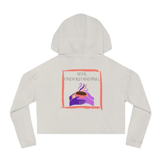 Women’s Cropped Hooded Sweatshirt | Understanding (Back print)