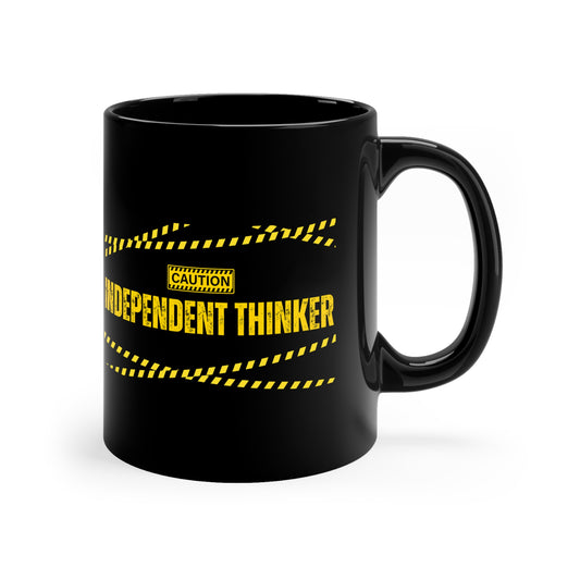 Black Coffee Mug, 11oz, both sides | Independent Thinker