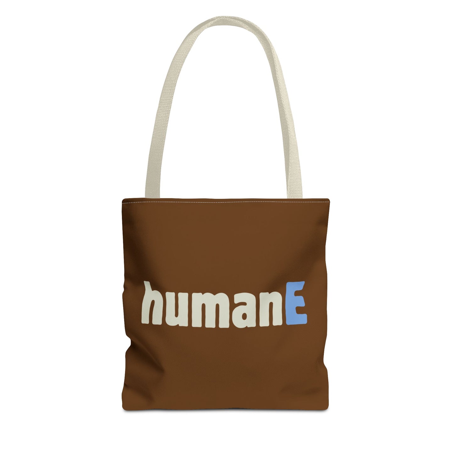 Tote Bag (Brown) | humanE | Design for Book Lovers, Students, Teachers, Gifts, Everyday Use
