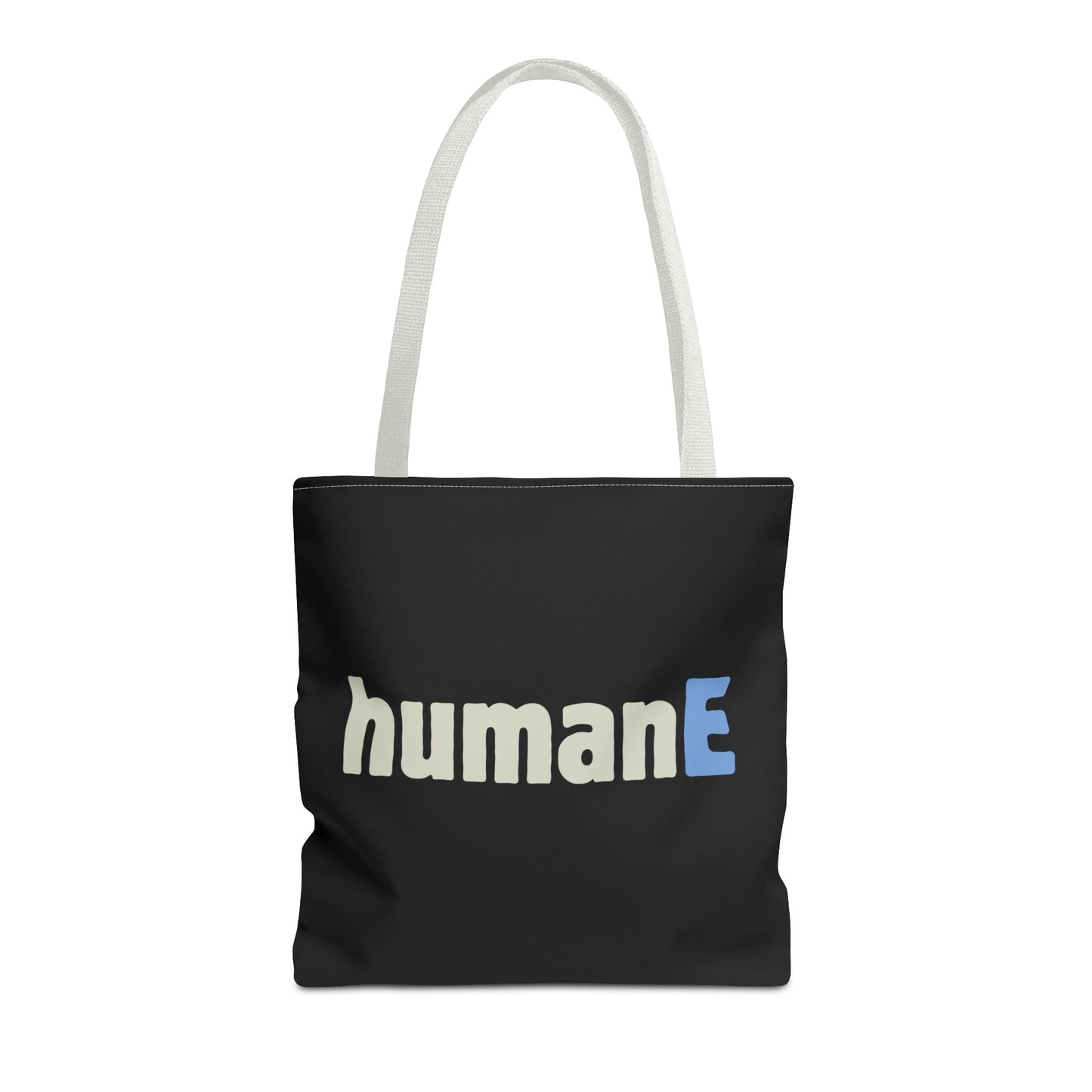 Tote Bag (Black) | humanE | Design for Book Lovers, Students, Teachers, Gifts, Everyday Use