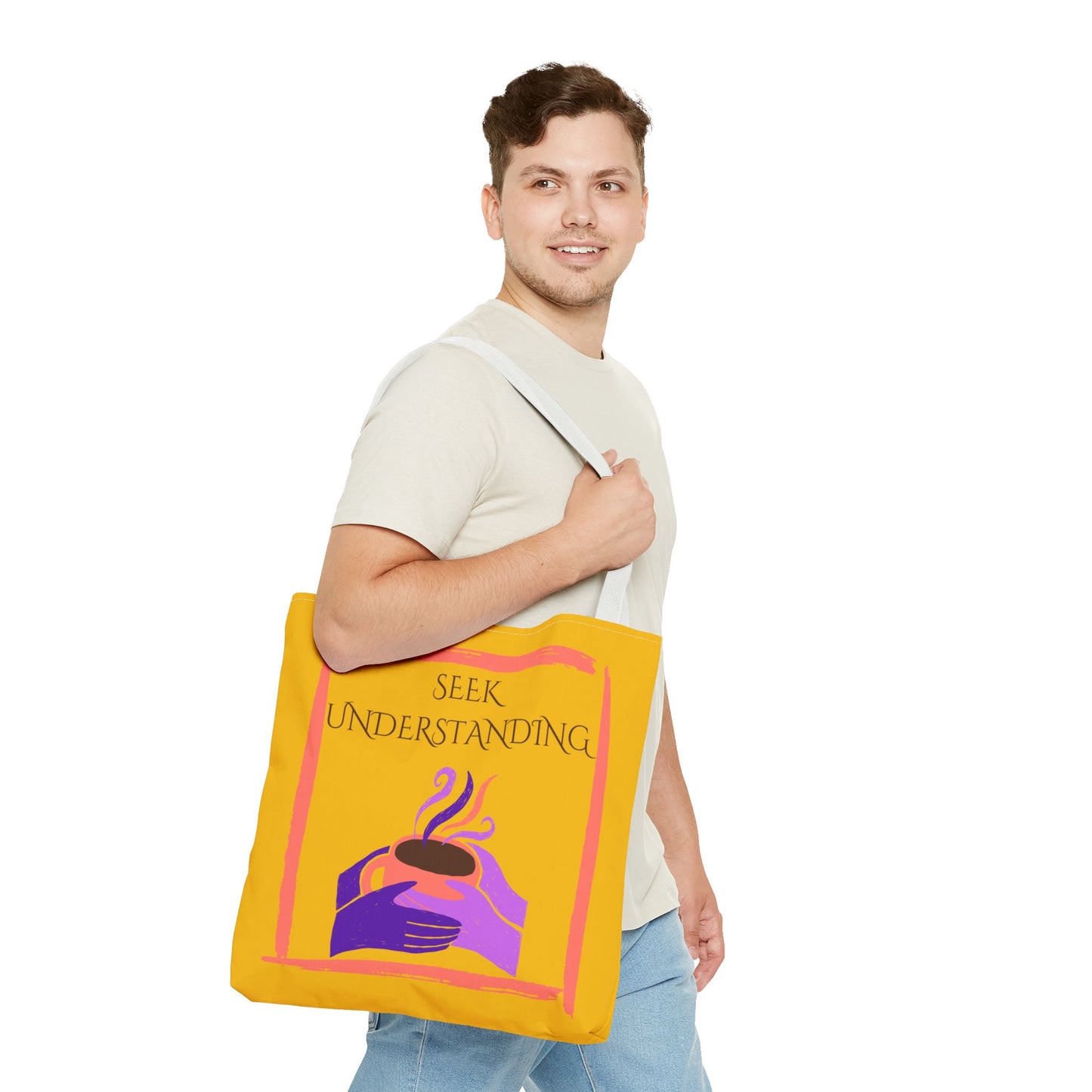Tote Bag (Yellow) | Understanding | Design for Book Lovers, Students, Teachers, Gifts, Everyday Use