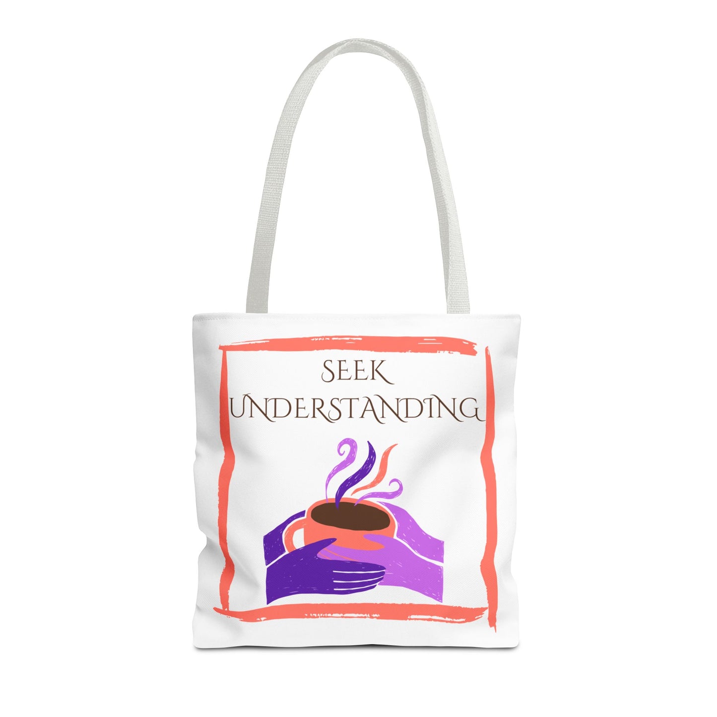Tote Bag (White) | Understanding | Design for Book Lovers, Students, Teachers, Gifts, Everyday Use