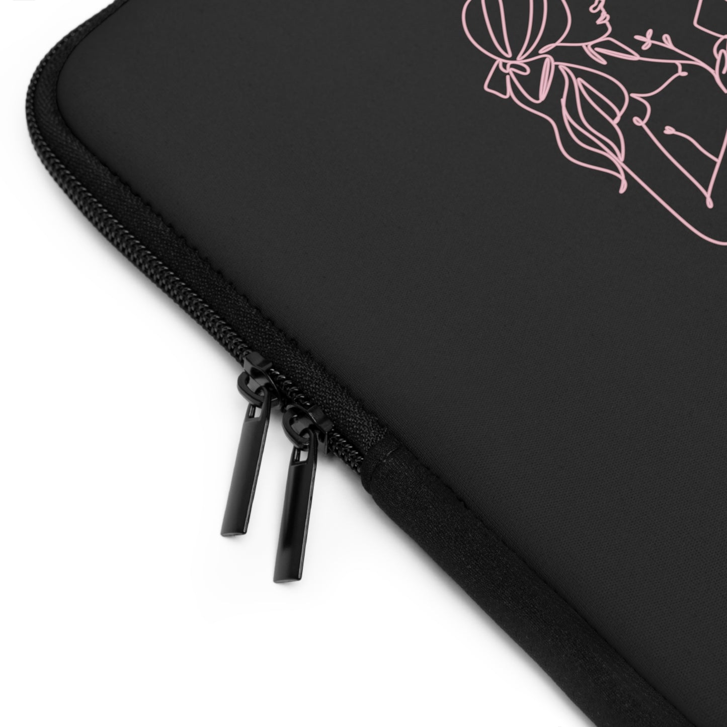 Laptop Sleeve (Black) | Insatiably Curious | Stylish Tech Case, Gift for Students, Writers, Creatives, Unique Laptop Pouch