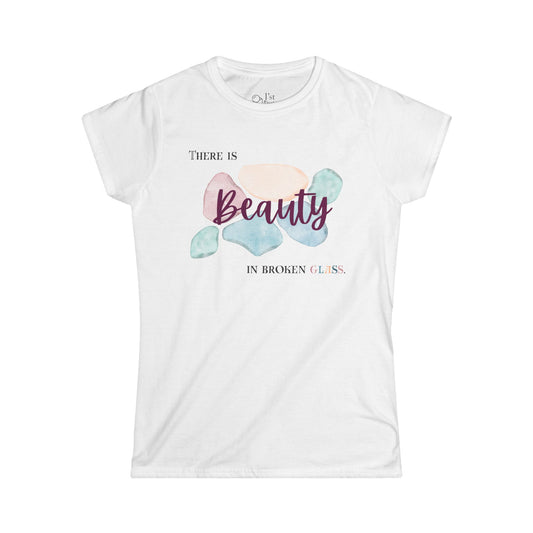 Women's Graphic T-Shirt | Beauty in Broken Glass | Casual Everyday Wear