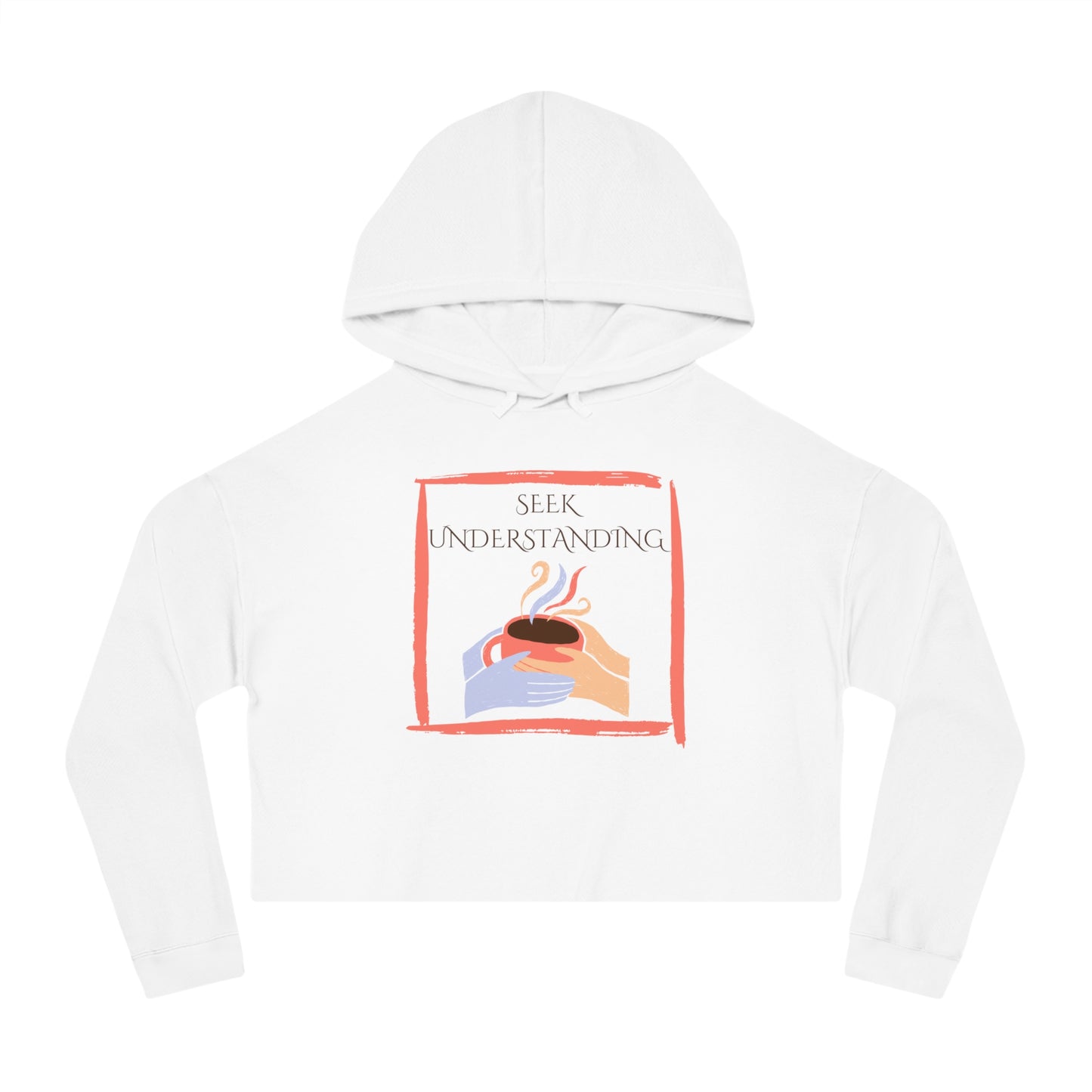 Women’s Cropped Hooded Sweatshirt | Understanding (Front print)