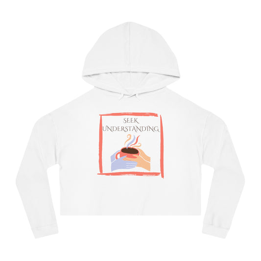 Women’s Cropped Hooded Sweatshirt | Understanding (Front print)