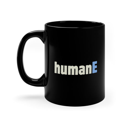 Black Coffee Mug, 11oz, both sides | humanE