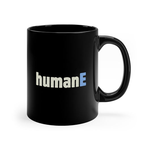 Black Coffee Mug, 11oz, both sides | humanE