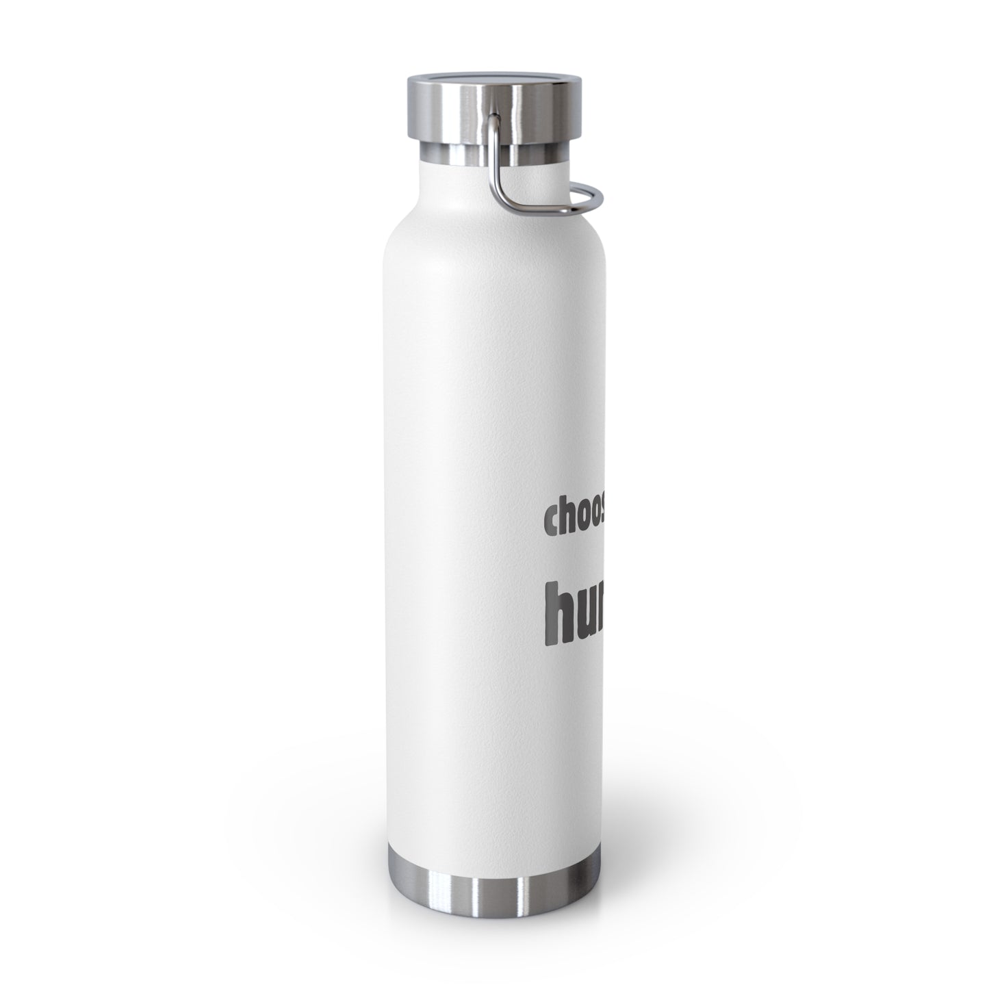 Water Bottle, Insulated Drink Container (white, black, blue) | Choose to bE humanE