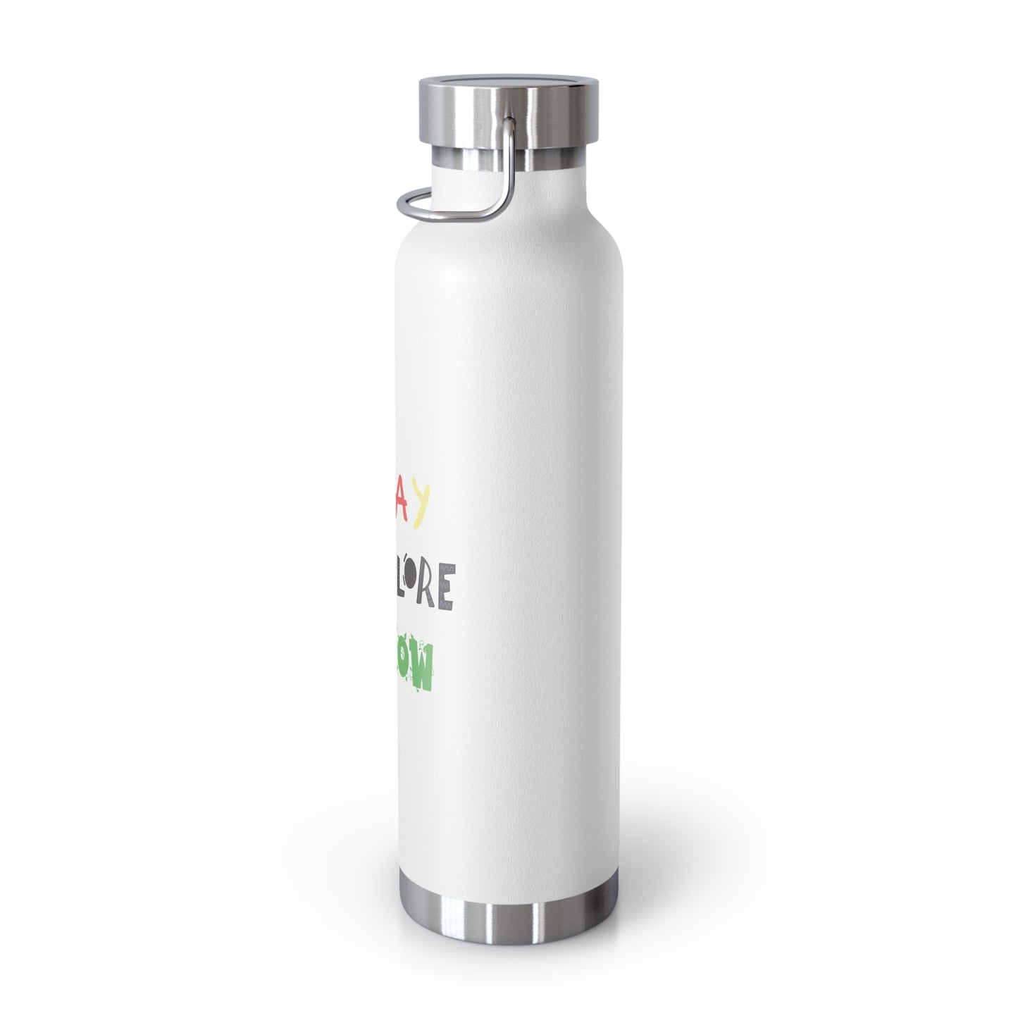 Water Bottle, Insulated Drink Container (white, black) | Play Explore Grow