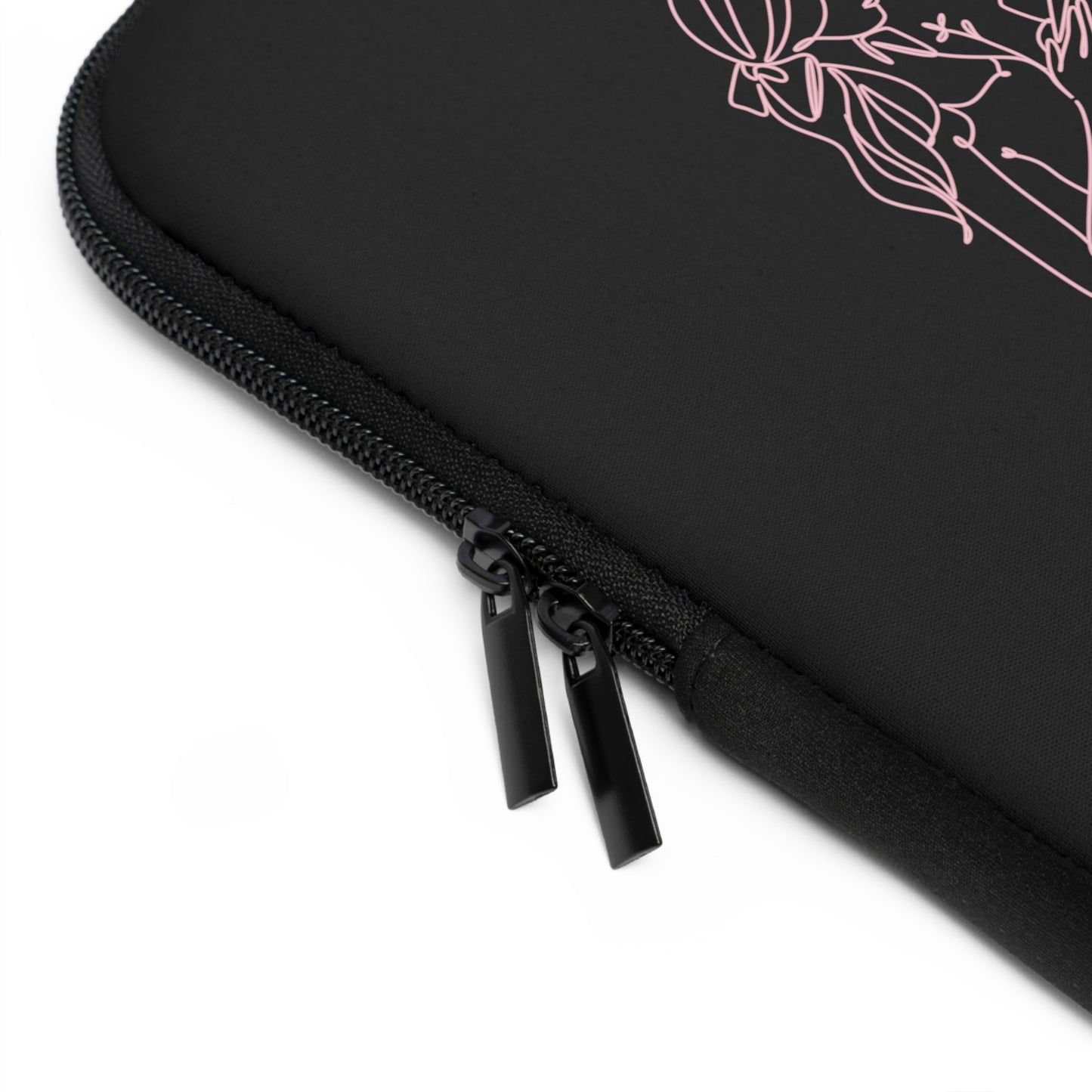 Laptop Sleeve (Black) | Insatiably Curious | Stylish Tech Case, Gift for Students, Writers, Creatives, Unique Laptop Pouch