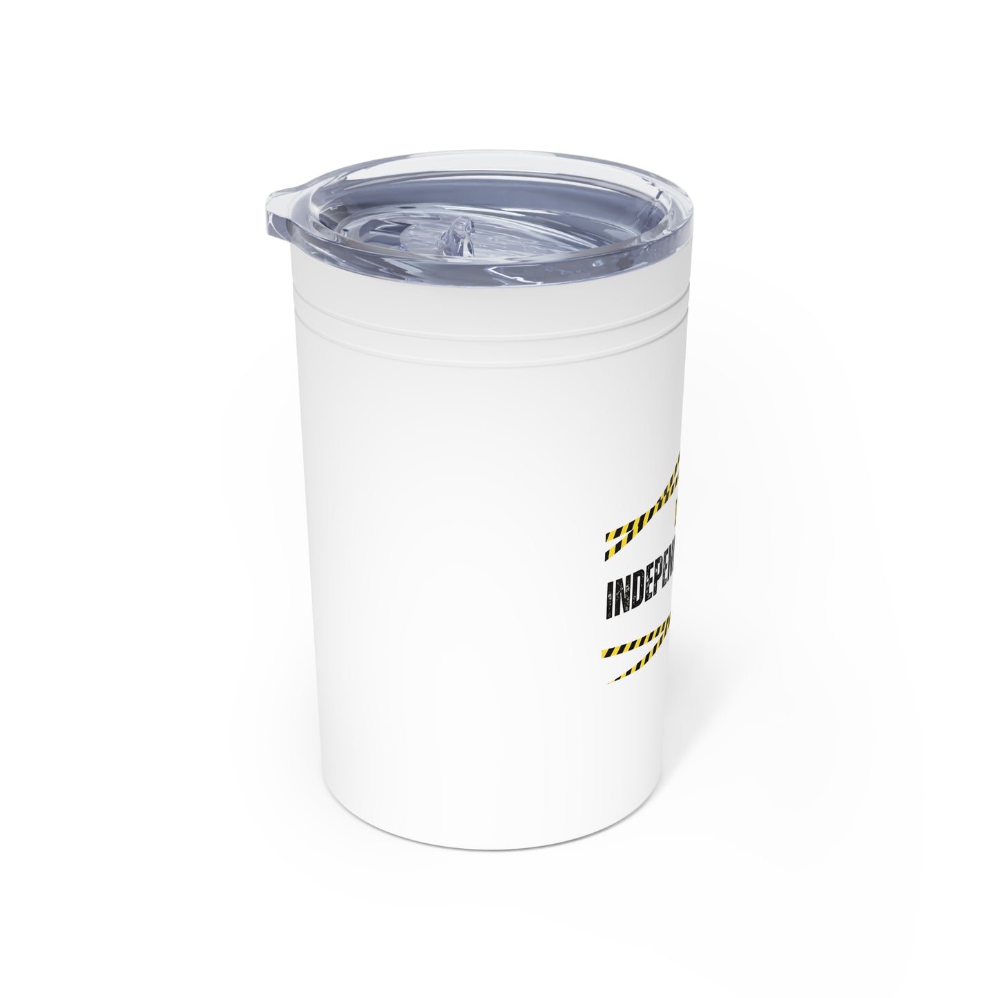 Tumbler (white, grey) - Insulated Cup for Travel, Gifts, School, Adventurous, Inspirational, Outdoor Fun | Independent Thinker