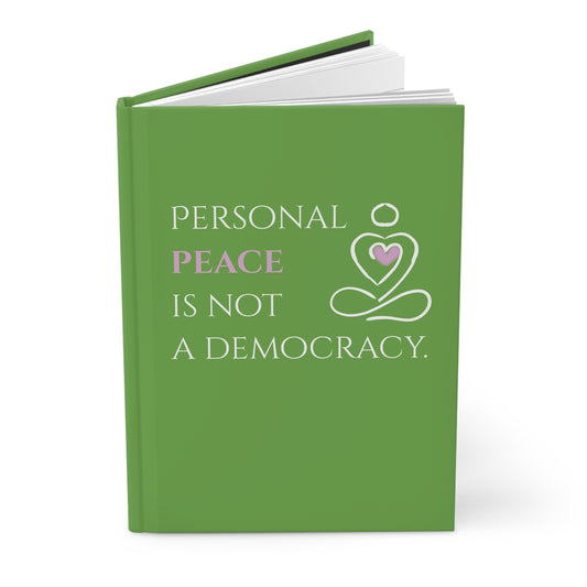 Hardcover Journal (Green) | Personal Peace | Perfect for Writers, Students, Gifts, Self-Reflection, Journaling