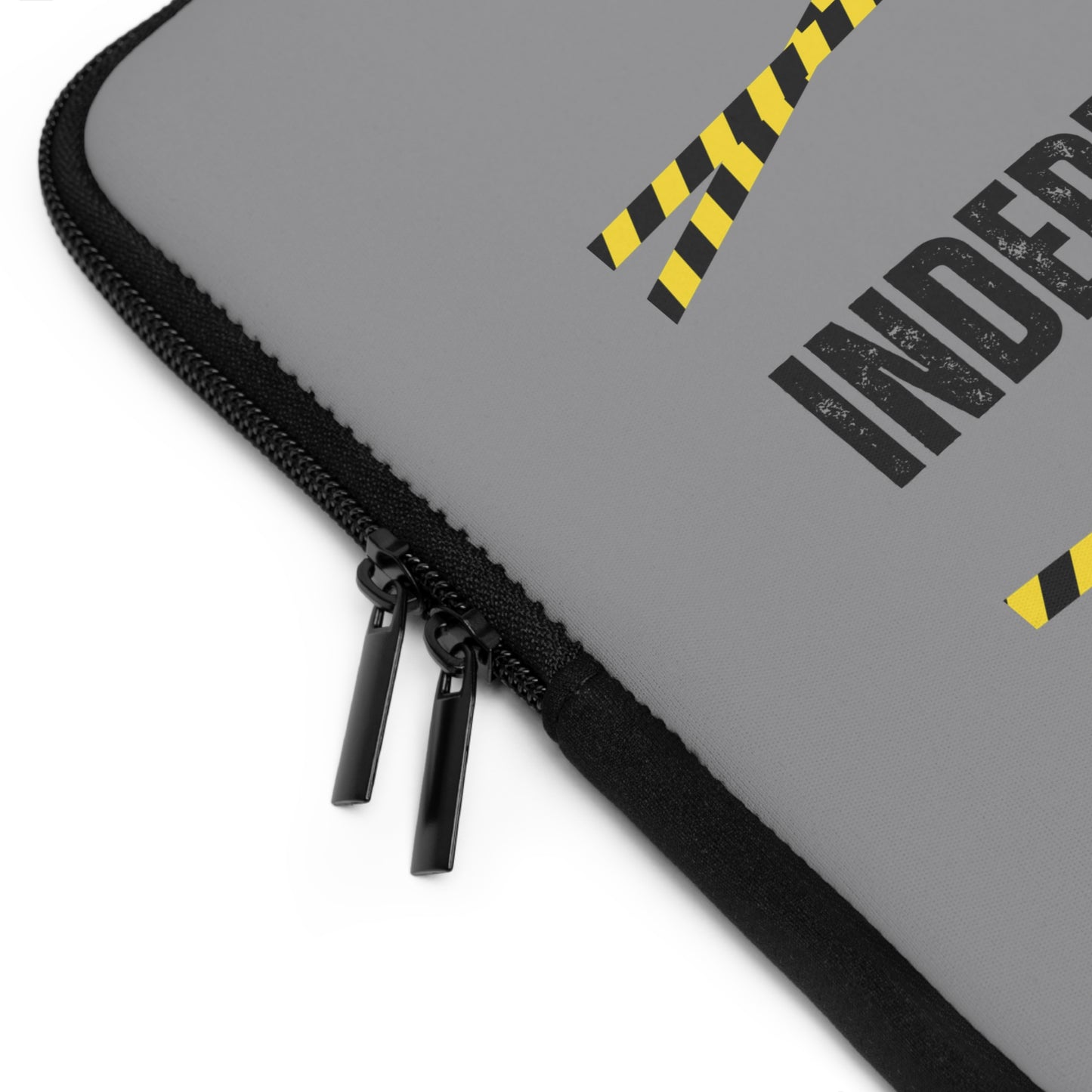 Laptop Sleeve (Grey) | Independent Thinker | Stylish Tech Case, Gift for Students, Writers, Creatives, Gender-Neutral Design, Unique Laptop Pouch