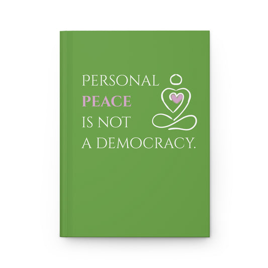 Hardcover Journal (Green) | Personal Peace | Perfect for Writers, Students, Gifts, Self-Reflection, Journaling