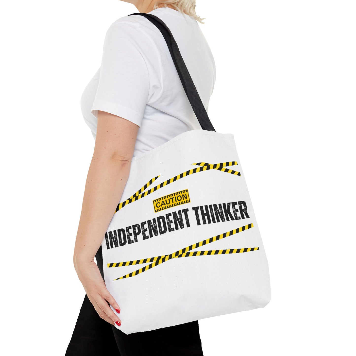 Tote Bag (White) | Independent Thinker | Design for Book Lovers, Students, Teachers, Gifts, Everyday Use