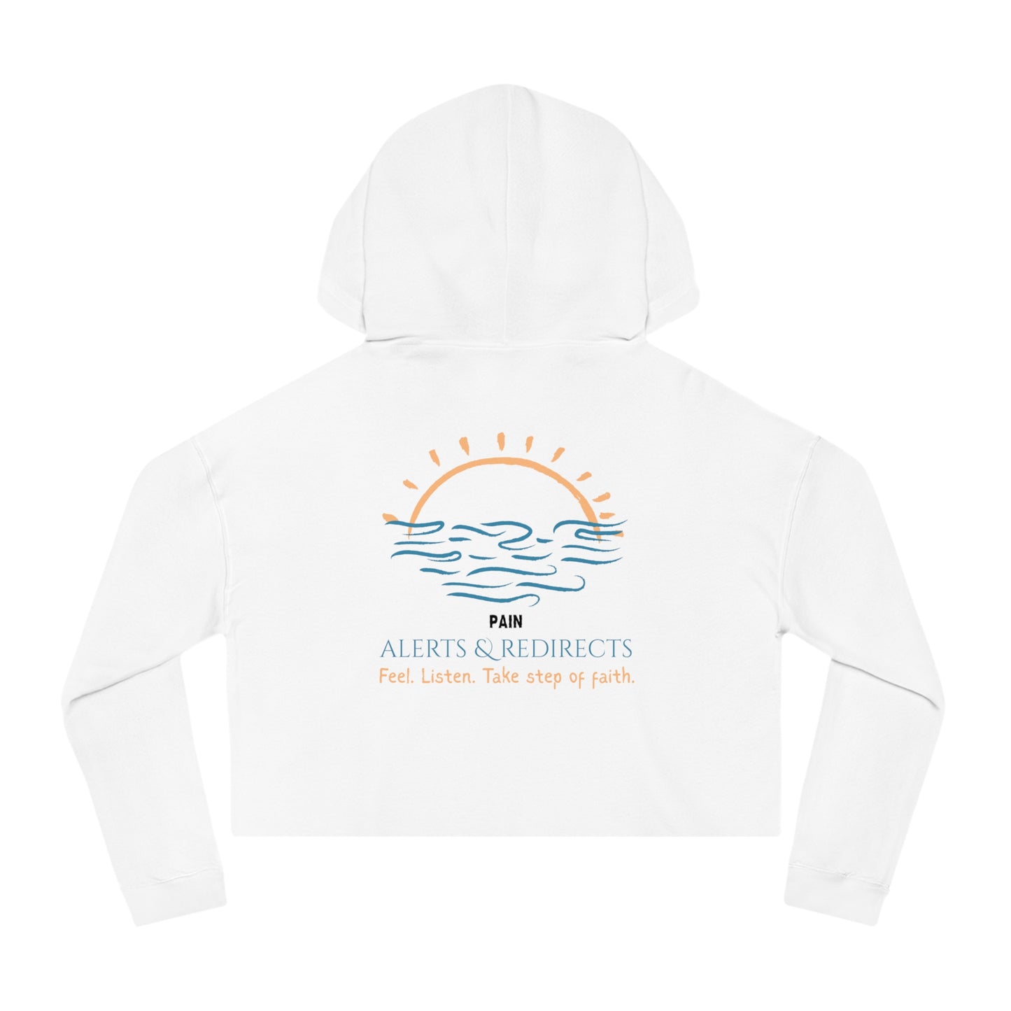Women’s Cropped Hooded Sweatshirt | Redirect (Back print)