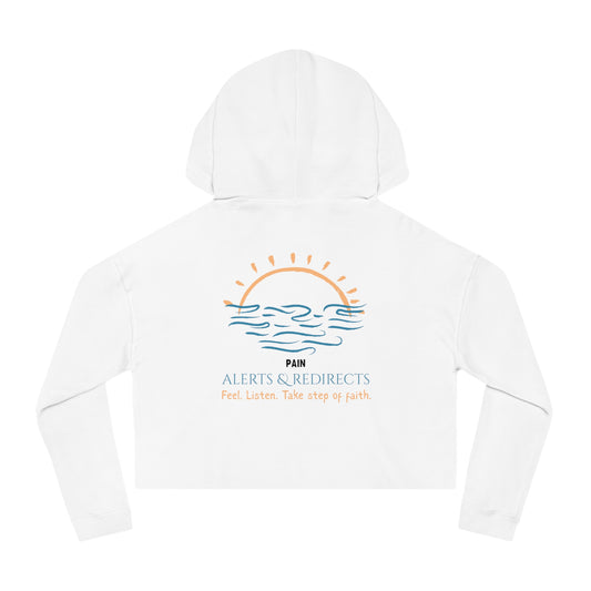 Women’s Cropped Hooded Sweatshirt | Redirect (Back print)
