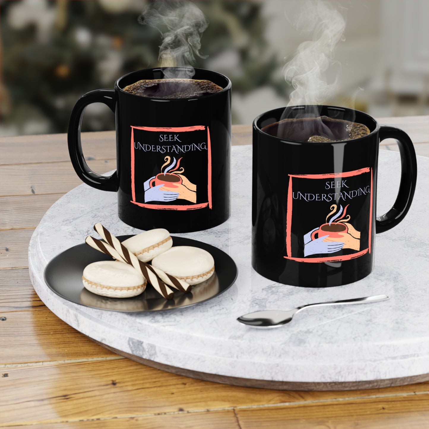 Black Coffee Mug, 11oz, both sides | Understanding