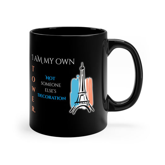 Black Coffee Mug, 11oz, both sides | Tower